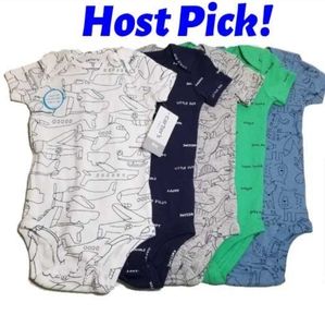 Carter's Boy Airplane Print Onesie Set 5pc 9M